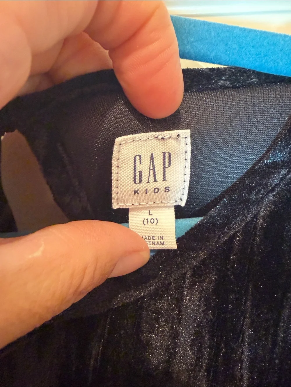 GAP Black Velvet Tiered Short Sleeve Dress